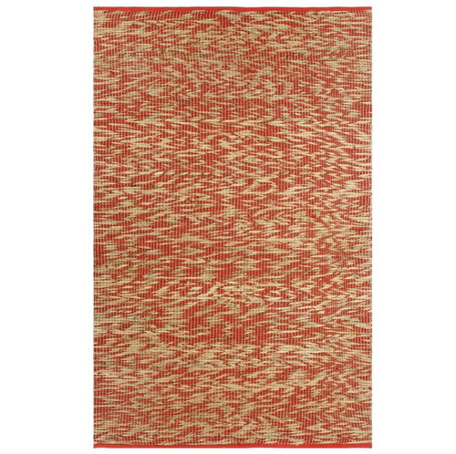 Handmade jute carpet red and natural 160x230 cm - Carpet - Main image