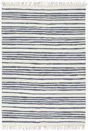 Hand-woven rug Chindi cotton 80x160 cm blue-white - Carpet
