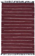 Hand-woven rug Chindi cotton 200x290 cm burgundy - Carpet
