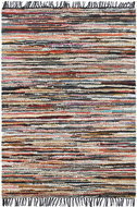 Hand-woven carpet Chindi leather 120x170 cm multicoloured - Carpet