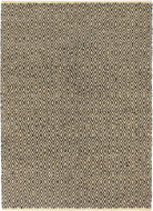 Hand-woven rug Chindi leather cotton 80x160 cm black - Carpet