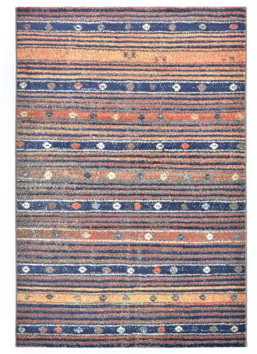 Carpet blue-orange 140x200 cm PP - Carpet - Main image