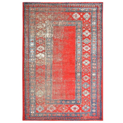 Carpet red 140x200 cm PP - Carpet - Main image