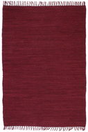 Hand-woven rug Chindi cotton 200x290 cm burgundy - Carpet