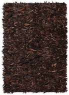 Genuine shaggy carpet 160x230 cm brown - Carpet