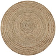 Kusový koberec zo spletanej juty 120 cm okrúhly - Koberec