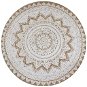 Kusový koberec zo spletanej juty s potlačou 120 cm okrúhly - Koberec