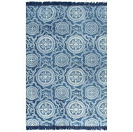 Carpet Kilim with cotton pattern 120x180 cm blue - Carpet