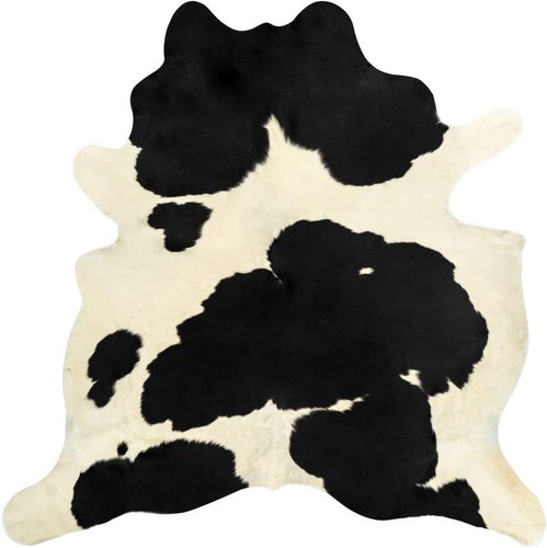 Black and white genuine cowhide carpet 150x170 cm - Fur - Main image