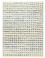 Koberec džínovina a vlna 120x170 cm modrobílý - Koberec