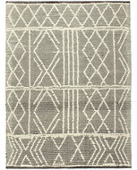 Koberec ručně tkaný vlna 80x150 cm černobílý - Koberec