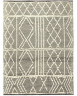 Koberec ručně tkaný vlna 160x230 cm černobílý - Koberec