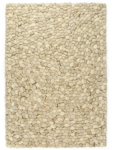 Carpet wool pebbles 120x170 cm beige-gray-brown-chocolate - Carpet - Main image