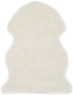 Koberec 60 × 90 cm umelá ovčia koža biely - Kožušina