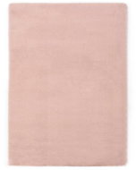 Carpet 140x200 cm faux rabbit fur old pink - Carpet