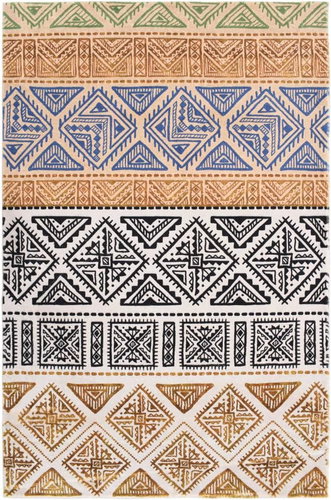 Carpet with multicoloured print 120x170 cm polyester - Carpet - Main image
