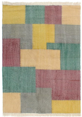 Hand-woven carpet Kilim cotton 120x180 cm colour print - Carpet - Main image