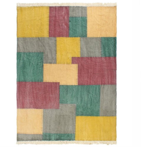 Hand-woven carpet Kilim cotton 160x230 cm colour print - Carpet - Main image