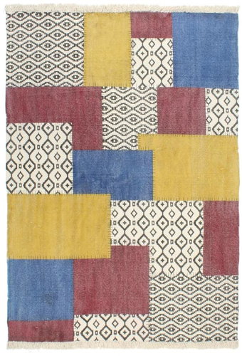Hand-woven carpet Kilim cotton 120x180 cm colour print - Carpet - Main image