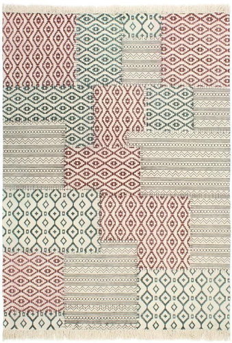 Hand-woven carpet Kilim cotton 160x230 cm colour print - Carpet - Main image