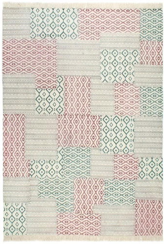 Hand-woven carpet Kilim cotton 200x290 cm colour print - Carpet - Main image