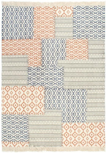 Hand-woven carpet Kilim cotton 160x230 cm colour print - Carpet - Main image