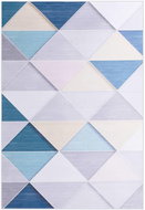 Carpet with multicoloured print 140x200 cm textile - Carpet