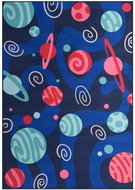 Carpet with multicoloured print 160x230 cm textile - Carpet