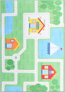 Carpet with multicoloured print 140x200 cm textile - Carpet