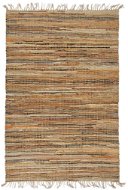 Ručně tkaný koberec Chindi kůže juta 120×170 cm bronzový - Koberec