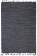Ručně tkaný koberec Chindi bavlna 200×290 cm antracitový - Koberec