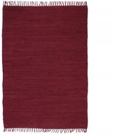 Ručně tkaný koberec Chindi bavlna 80×160 cm vínový - Koberec