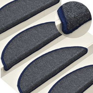 Carpet stair treads 15 pcs dark grey-blue 56x17x3 cm - Stair Treads