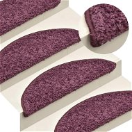 Carpet stair treads 15 pcs dark purple 65×21×4 cm - Stair Treads