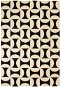 Modern szőnyeg geometrikus mintával, 140×200 cm, bézs-fekete - Szőnyeg