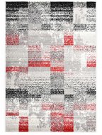 Koberec šedo-červený 140×200 cm PP - Koberec