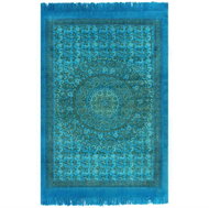 Koberec Kilim se vzorem bavlněný 160×230 cm tyrkysový - Koberec
