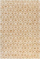 Ručně tkaný kusový koberec z juty 160×230 cm přírodní a bílý - Koberec