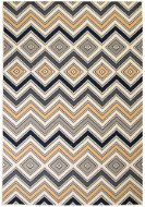 Moderní koberec se zigzag vzorem 180×280 cm hnědo-černo-modrý - Koberec