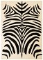 Modern szőnyeg zebra mintával, 180×280 cm, bézs-fekete - Szőnyeg
