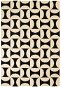 Moderní koberec s geometrickým vzorem 180×280 cm béžovo-černý - Koberec