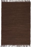 Ručně tkaný koberec Chindi bavlna 80×160 cm hnědý - Koberec