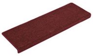 Kobercové nášľapy na schody 15 ks 65 × 25 cm matné červené - Koberec
