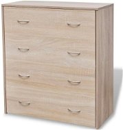 Chest of 4 drawers 60x30,5x71 cm decor oak - Chest of Drawers