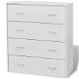 Chest of 4 drawers 60x30,5x71 cm white - Chest of Drawers