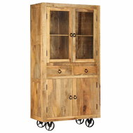 Chest of drawers made of solid mango wood 95 x 45 x 185 cm - Chest of Drawers