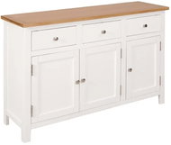 Chest of drawers 110 x 33.5 x 70 cm solid oak wood - Chest of Drawers