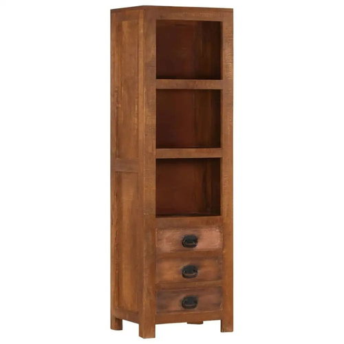 Chest of 3 drawers 40 x 30 x 130 cm solid mango tree - Chest of Drawers - Main image