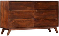 Chest of drawers brown 140 x 40 x 80 cm solid mango tree - Chest of Drawers