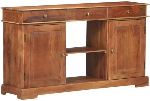 Sideboard 135 x 35 x 75 cm solid acacia wood 323543 - Sideboard - Main image